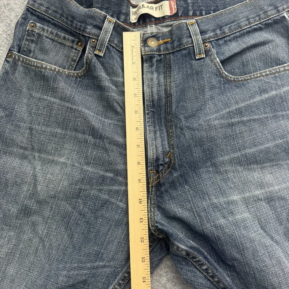 Vintage Y2K Levis 505 Jeans Mens 36x32 Blue Straight Leg Denim  Whiskers Fading